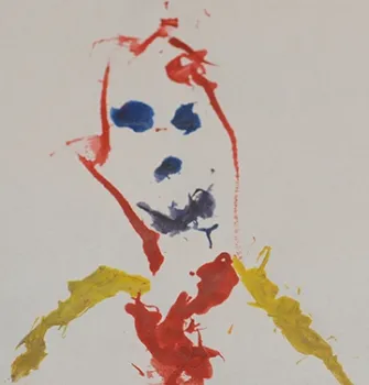 A child's Maggot Art creation. (Photo by Kathy Keatley Garvey)