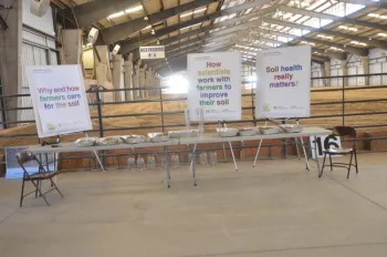 Interactive display materials for Tulare County 4th graders as part of the 2018 AgVentures! Field Day.