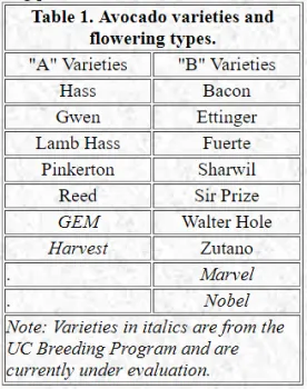 Figs by polinating type: A or B