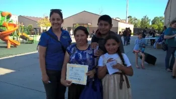 Family participating in youth and adult programs