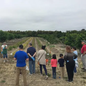 Learning about tool safety and safe harvesting practices