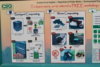 Educational display at The Huntington's Ranch Garden.