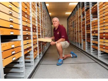 Entomologist Jeff Smith, curator of the Lepidoptera collection at the Bohart, will deliver a Zoom presentation on April 17, UC Davis Picnic Day. (Photo by Kathy Keatley Garvey)