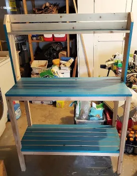 Potting Bench created for fair by Larry Wuerstle
