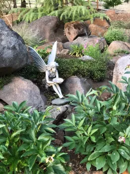 Angel sculpture in Paradise garden, Debi Durham