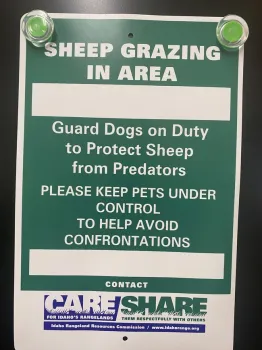 Idaho Rangeland Resources Commission LGD sign