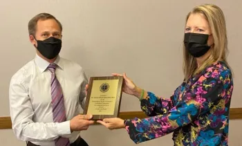 Andrew Sutherland receives ESA award for exceptional service to the society's Certification Corporation Board.