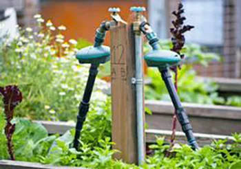 Spigot-connected, battery-operated irrigation timers - Courtesy UCANR