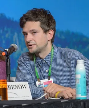 Doctoral candidate Zachary Griebenow competing in the Entomology Games at national ESA meeting. (ESA Photo)