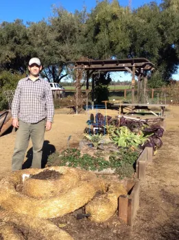 Eric builds raised beds