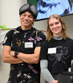 Doctoral candidates Christofer Brothers and Emma 