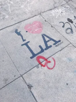 Sidewalk with LA