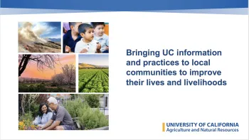 Screenshot showing UC ANR Overview Slides
