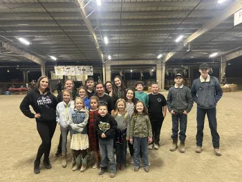 Photo of group of 4-H line dancing group at Judging Day