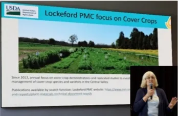 Margaret Smither-Kopperl appears via Zoom with a PowerPoint slide beside her image