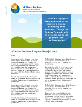 UC Master Gardener Impact Report