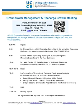 Groundwater Management & Recharge Grower Meeting