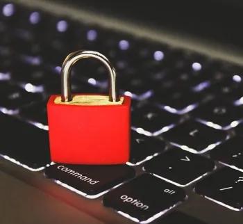 Lock on top of computer keyboard