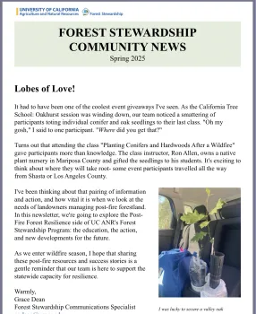 Screenshot of a newsletter page.