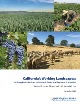 Decorative image showing the cover of the California Working Landscapes Report 2025