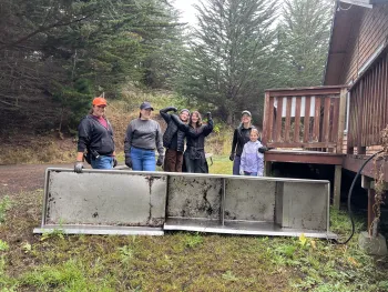 Volunteers doing projects