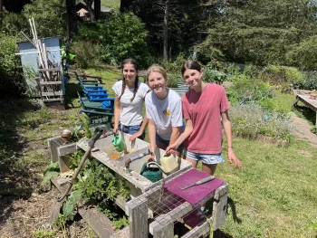 Volunteers doing projects