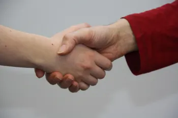 Shaking hands