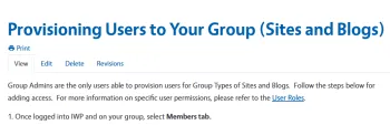 image of IWP provisioning users to your group (sites and blogs)