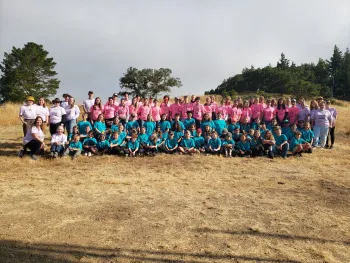 Campers post for group photos for 2025 camp