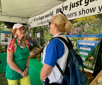 Marin Master Gardener talking with the public