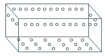 Sketch of drilling holes in worm bin