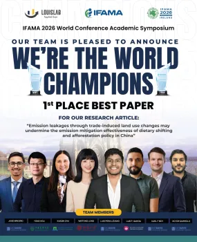 A flyer showing a group of researchers posing