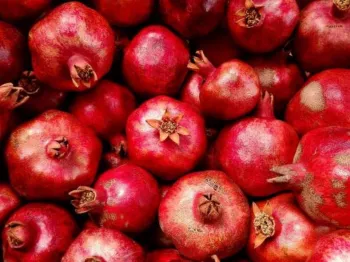 red pomegranates