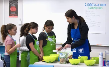 CalFresh staff doing a classroom demonstration
