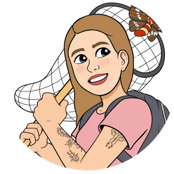 Graphic of entomologist Gwen Erdosh with a butterfly in her net. (Graphic by Allen Chew and Gwen Erdosh) UC Davis alumna Gwendolyn "Gwen" Erdosh, a globe-traveling entomologist, researcher, photographer and graduate student who shares her passion and knowledge of entomology with 204,000 followers on her Instagram account, @Gwentomologist, is now teaching a global 10-week course, "Online Entomology Course (OEC)." “After the success of the online entomology course this summer, I am teaching it again,” Erdosh