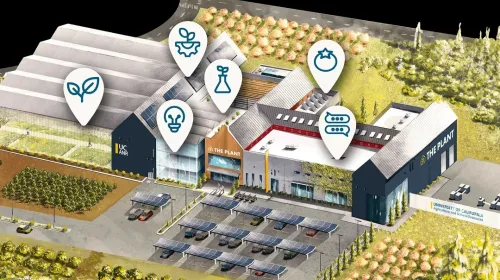 Rough initial rendering of The Plant facility