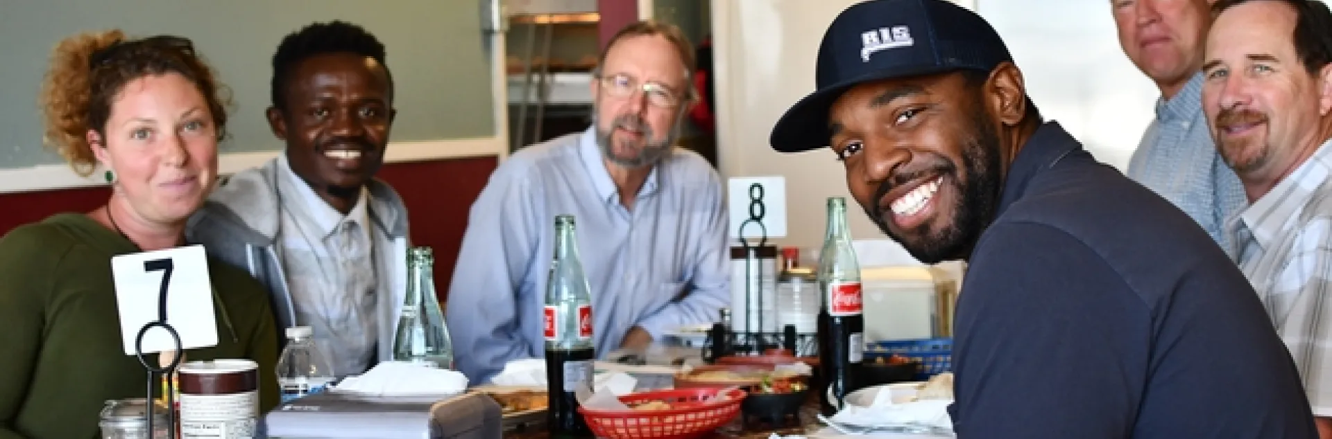 CASI Workgroup members hosting Francis Akolbila of Ghana’s Center for No-till Agriculture in El Ranchero Café in Five Points, CA (left to right, Sara Rosenberg (Singing Frogs Farms, Sebastopol, CA), Francis Akolbila, Rob Roy, Derek Riley (Ag Engineering intern from Fresno State working with Rob and Brook in the NRCS Fresno Area Office), Dan Munk and Brook Gale