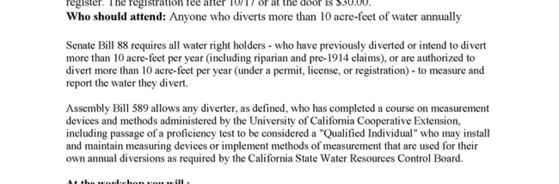 Water Measurement Flyer For King City