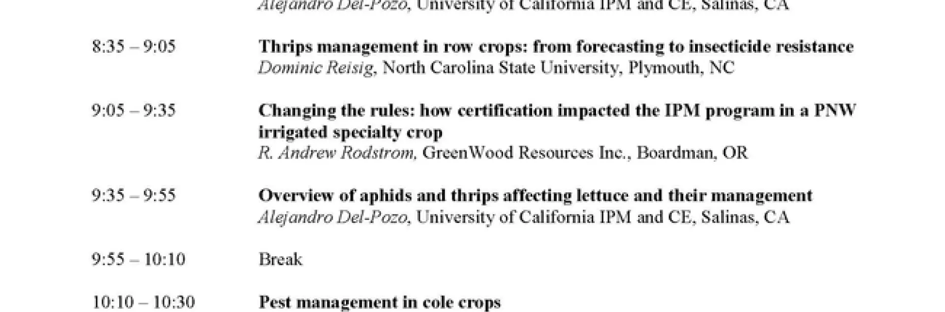 Entomology Seminar 2018 AGENDA vFIN revised