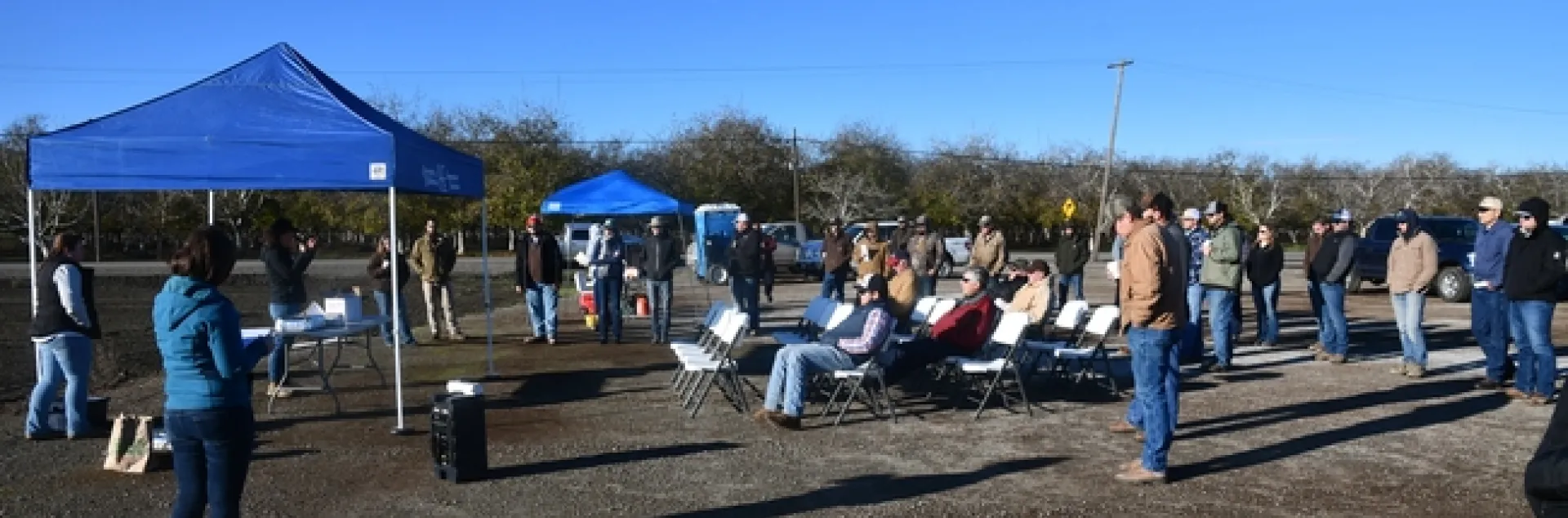 Public field day organized by UC ANR's Amber Vinchesi and Sarah Light that was dedicated to soil health held at the Suttter County farm of Vincent Andreotti. December 6, 2018.