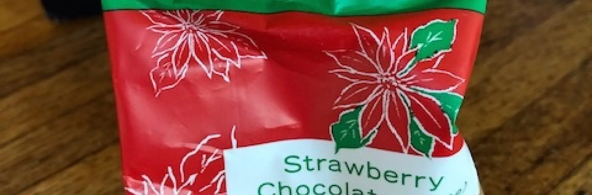 Freeze dried strawberries in white chocolate from Japan.