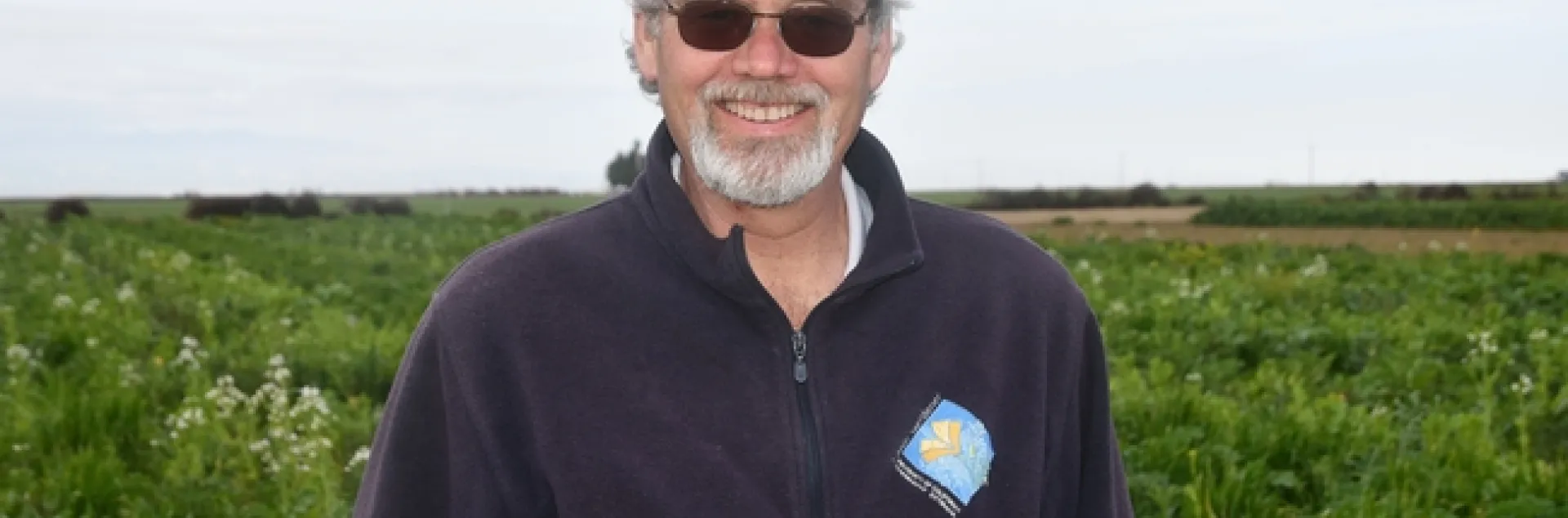 UCCE Master Gardener, Tim Sullivan, visiting CASI's NRI Project field in Five Points, CA. March 1, 2019.