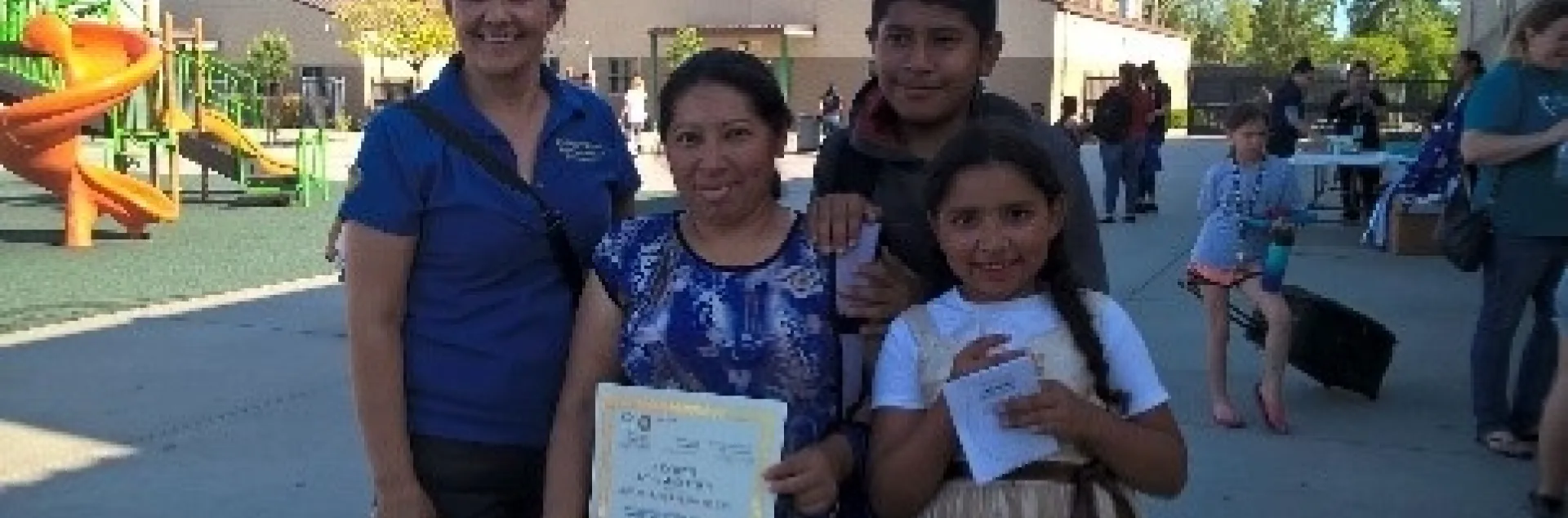 Family participating in youth and adult programs