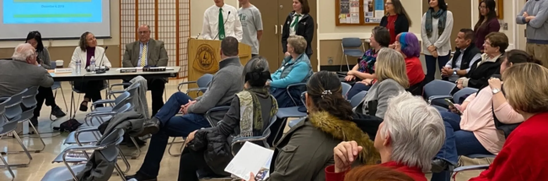 Tristan Davis, San Bruno/SSF 4-H club president, thanks the San Bruno Community Foundation for its support.