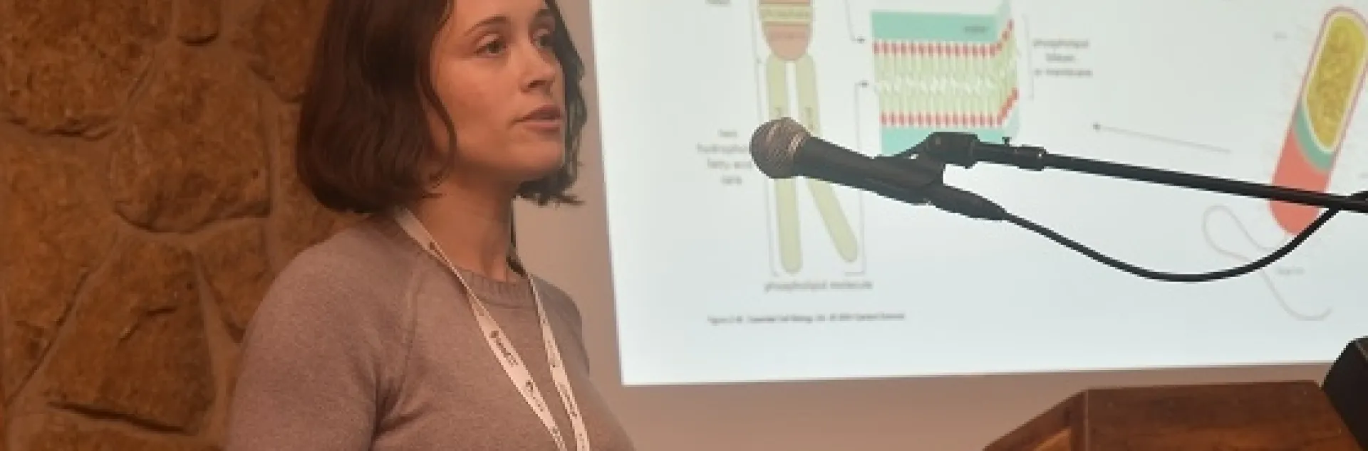 Jessica Chiartas, UC Davis PhD candidate, sharing information on soil health and preliminary findings from the CIG farm soil monitoring effort, January 24, 2020