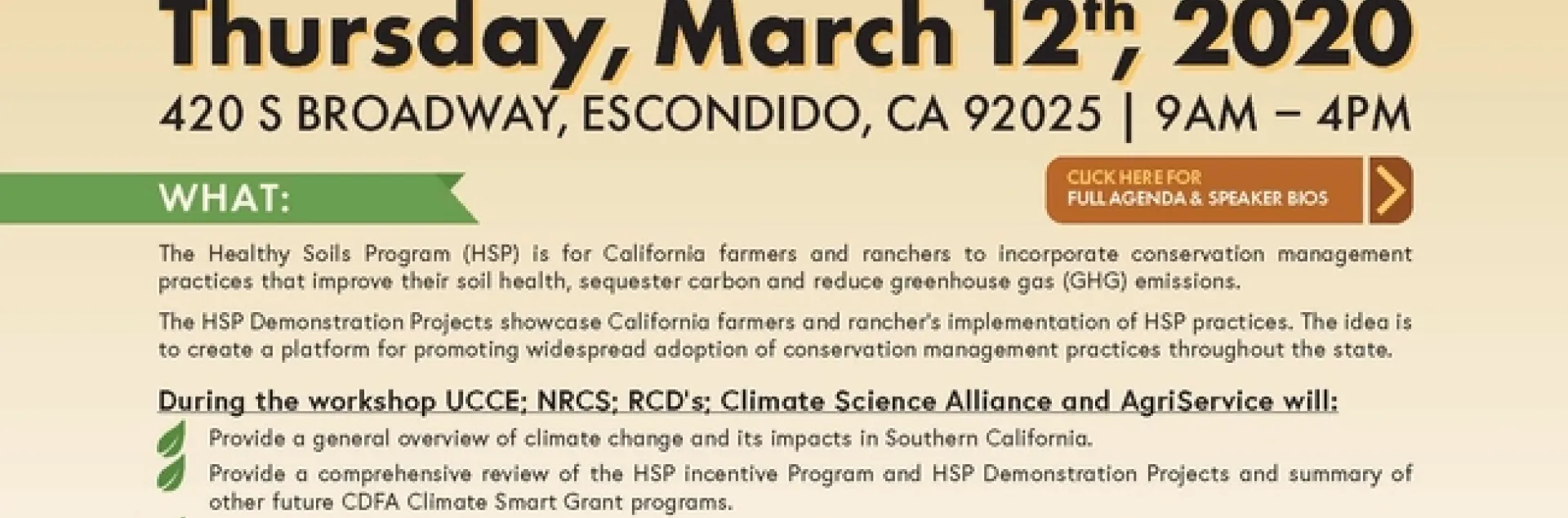 HSP Grant Workshop San Diego