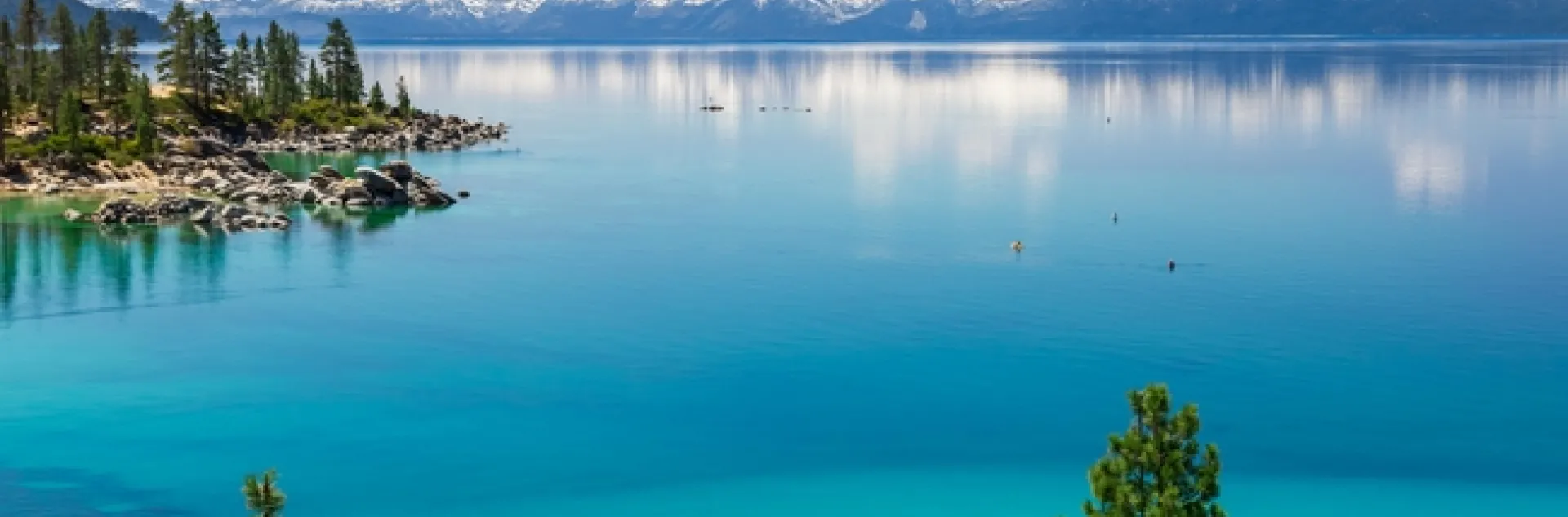 Blue water of Lake Tahoe