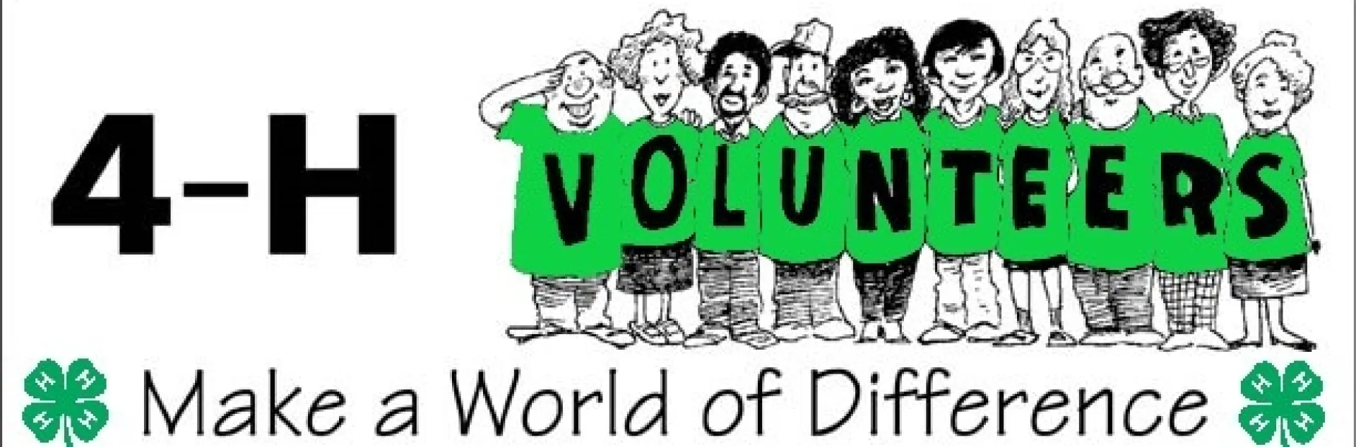 4H Volunteers With Banner