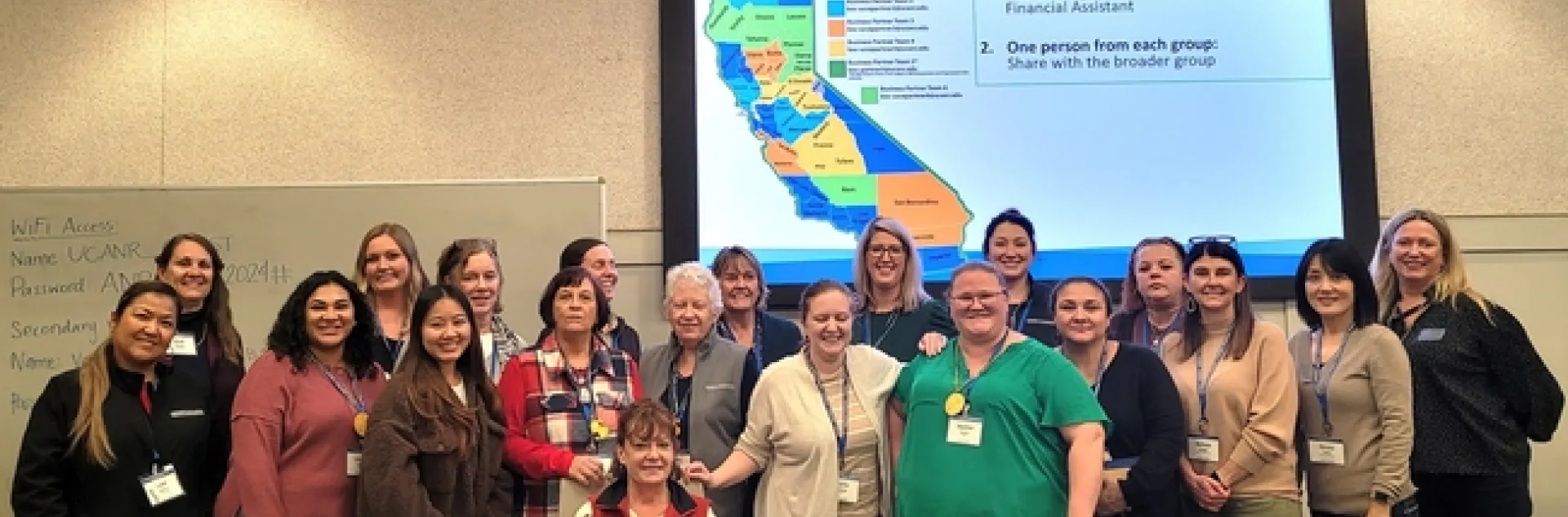 BOC Business Partner Team 1 with their county office partners. Top row from left: Jenel Vinze, Erin Spaniel, Kathleen Stewart, Melanie Weir, Sue Lake, Brandy Lee McCarthy, Stephanie Gomez, Shauna La Brash Bottom row from left: Lupe Ibarra, Lindsey Torres, Mikayla Hwee, Sheree Nuxoll, Kathy Speer, Kaitlin Zuwala, Heather Waller and Kathy Hanke seated.