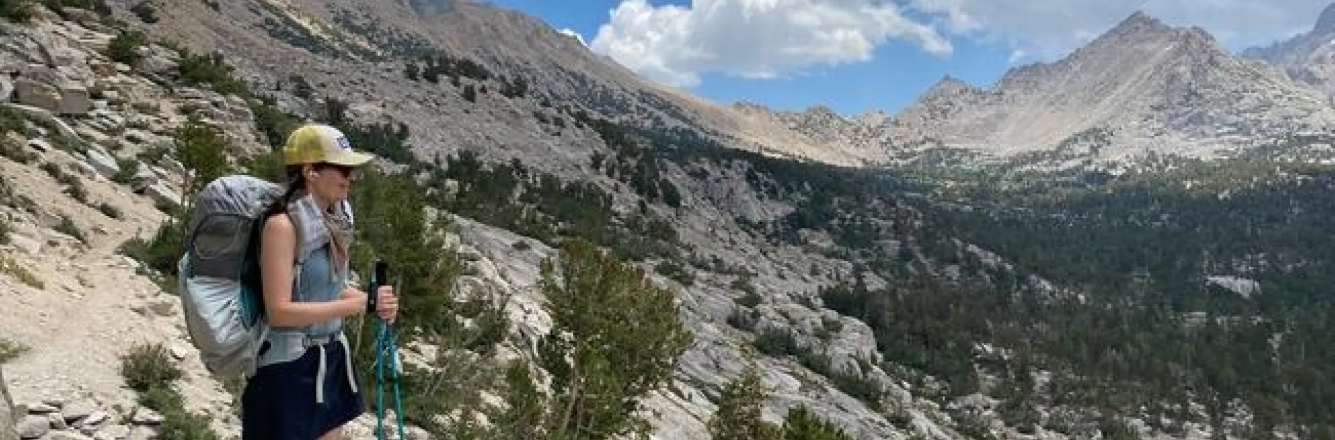 Edith de Guzman, shown hiking, is interested in organizing backpacking trips with UC ANR colleagues.